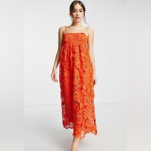Asos Edition 3D Floral Cutwork Cami Dress
